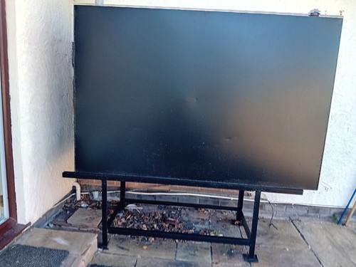 Used metal oil tank black - used,